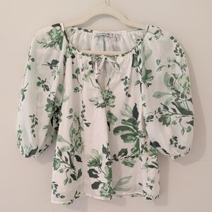 Abercrombie & Fitch Green Floral Blouse